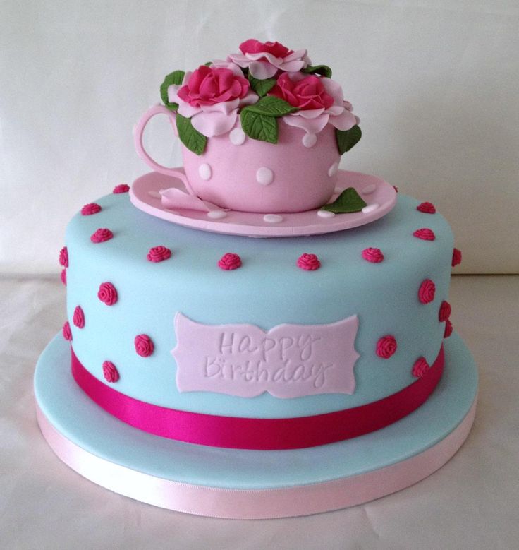 9 Photos of Vintage Teacup Birthday Cakes