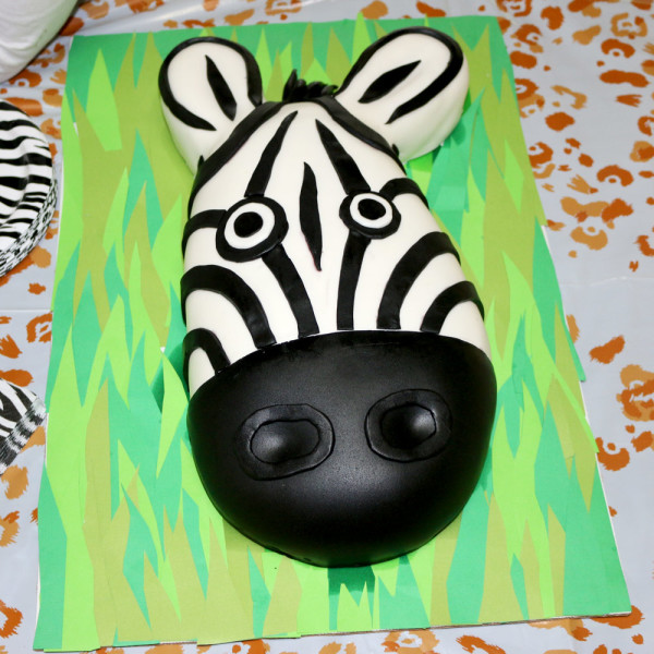 7 Photos of Zebra Head Shaped Birthday Cakes