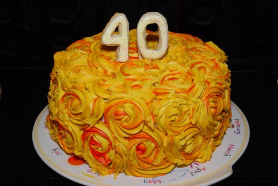 40th Anniversary Rose Cake