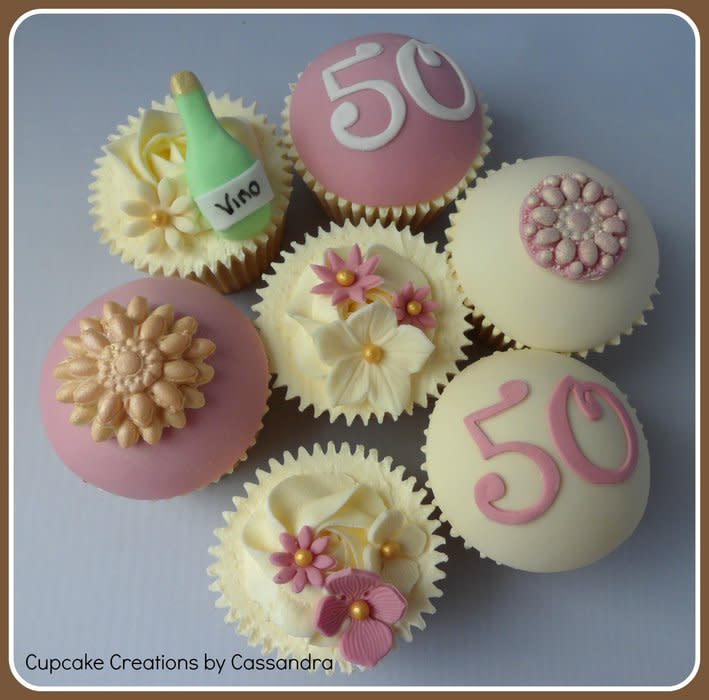 50th Birthday Cupcakes