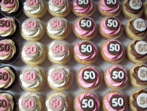 50th Birthday Cupcakes