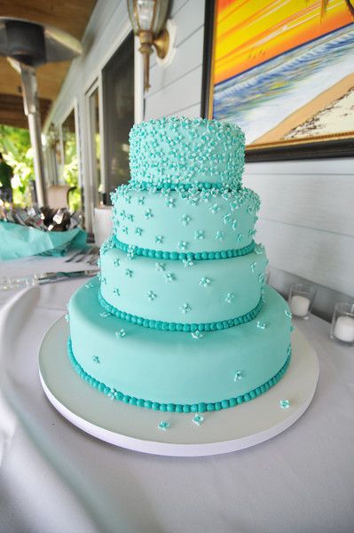 Aqua Wedding Cake