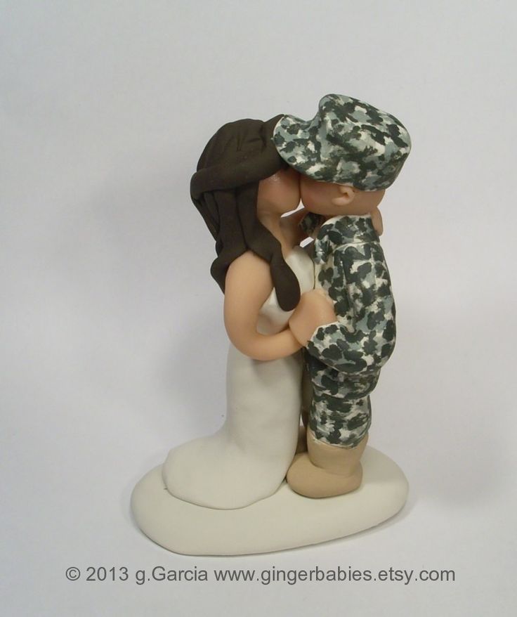 Army Wedding Cake Topper