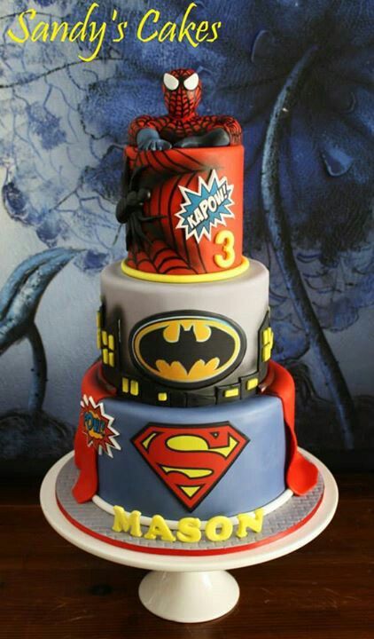 Awesome Superhero Birthday Cake