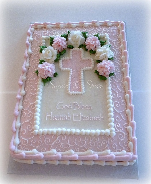 Baptism Cross Cakes Ideas