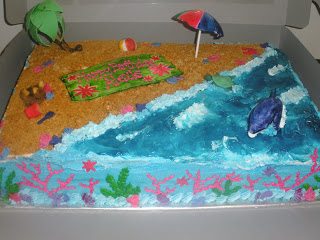 Beach Themed Girls Birthday Cake