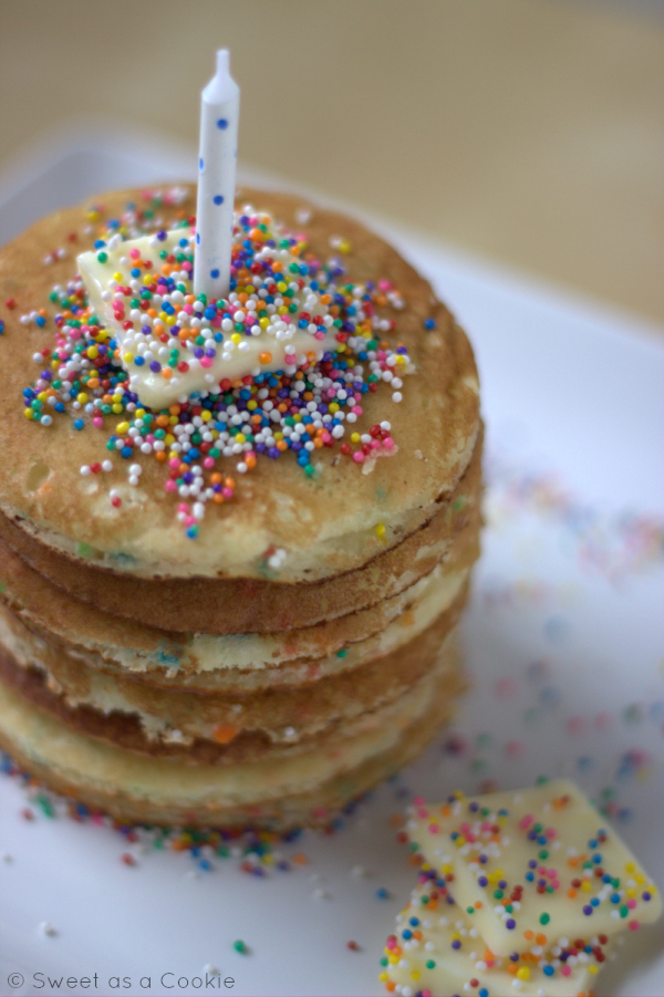 Birthday Cake Mix Pancakes