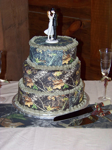 Camouflage Camo Wedding Cake