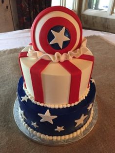 Captain America Birthday Cake