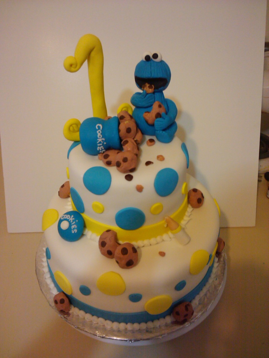 Cookie Monster Birthday Cake