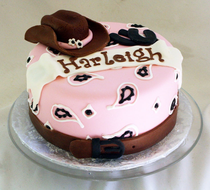 Cowgirl Birthday Cake