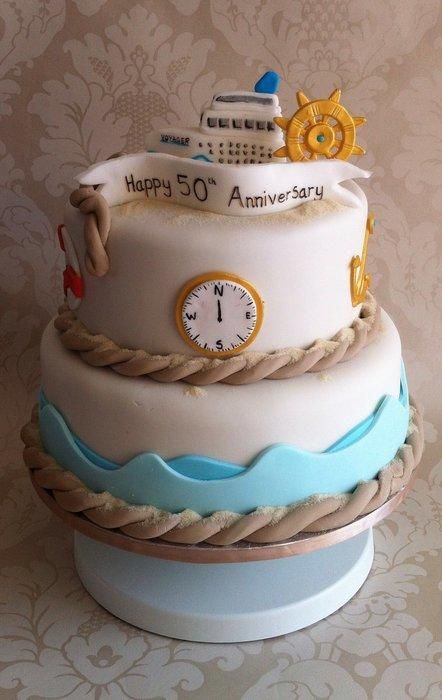 Cruise Themed Anniversary Cake