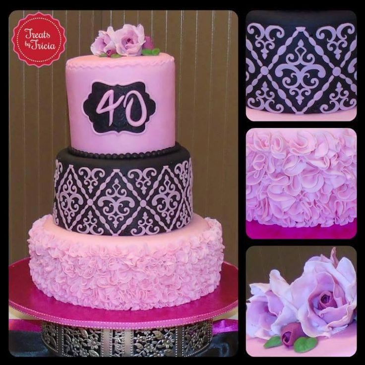 Damask Birthday Cake