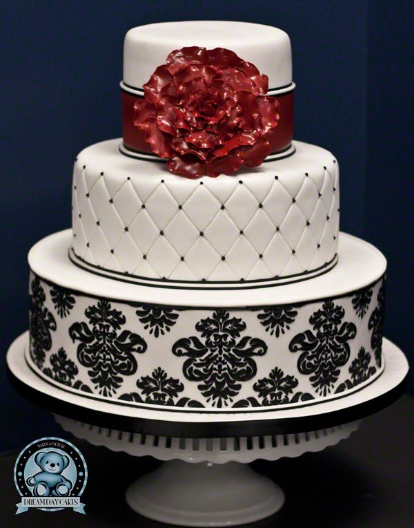 11 Photos of Birthday Cakes Damask Pattern