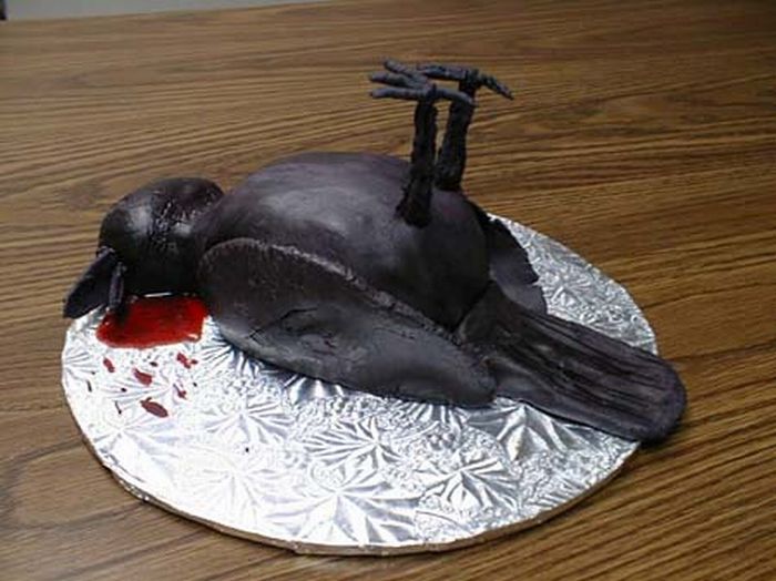 Dead Crow Halloween Cake