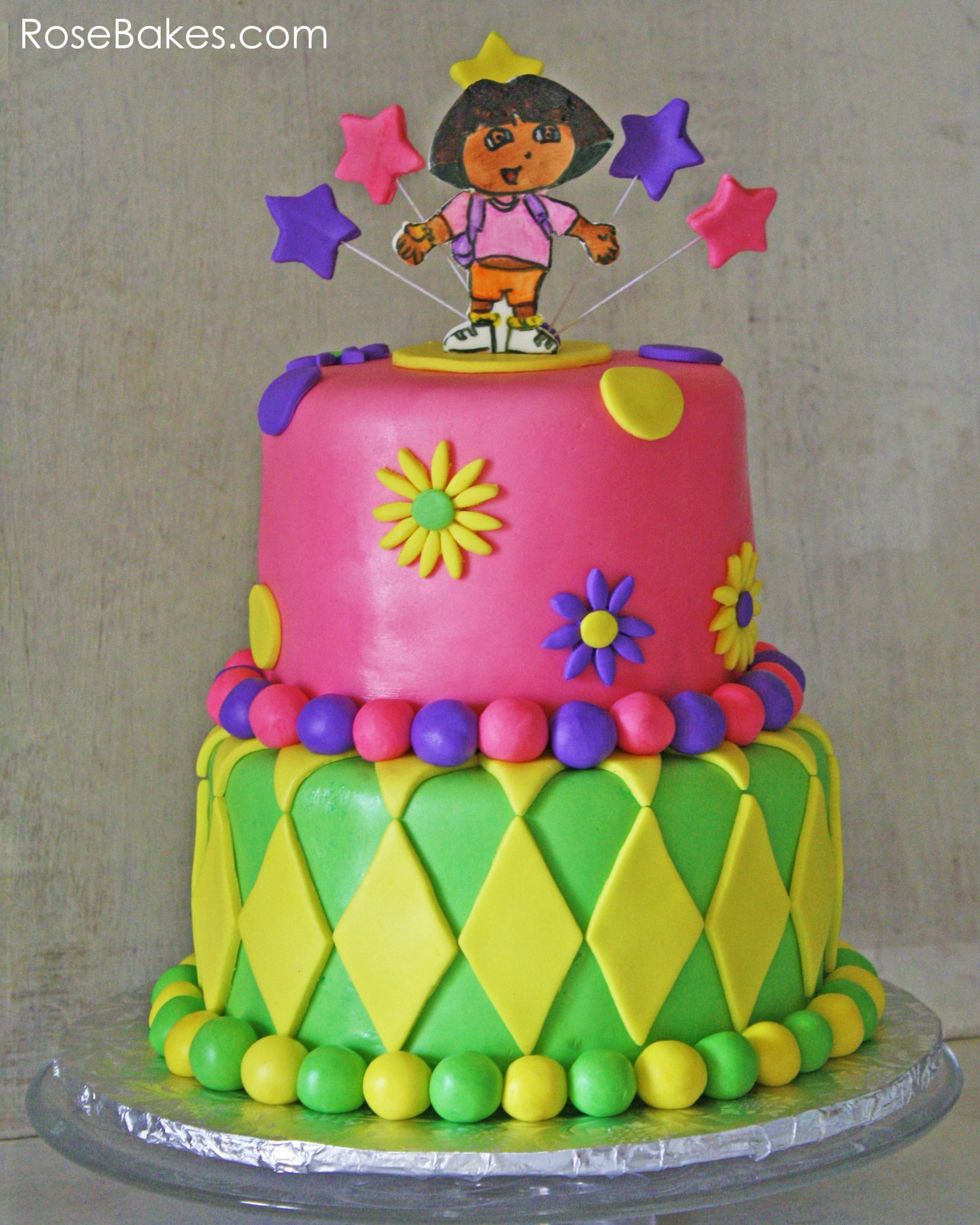 11 Photos of Dora Round Cakes For Birthdays