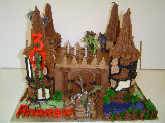 Dragon Castle Birthday Cake Boy