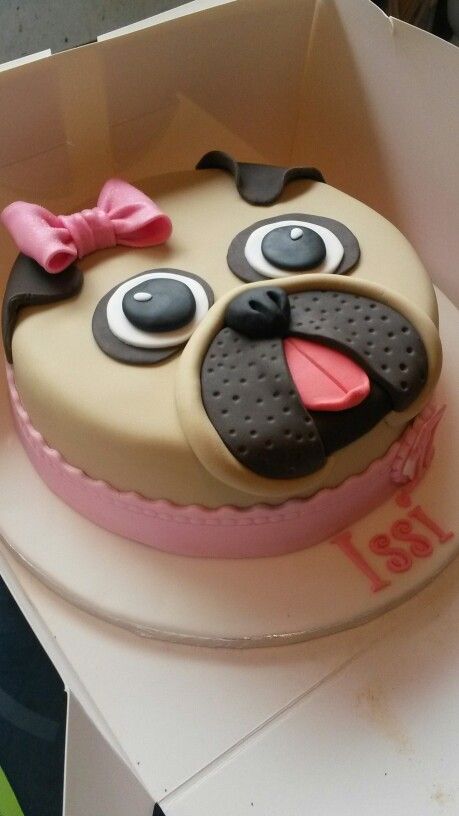 Easy Pug Birthday Cake