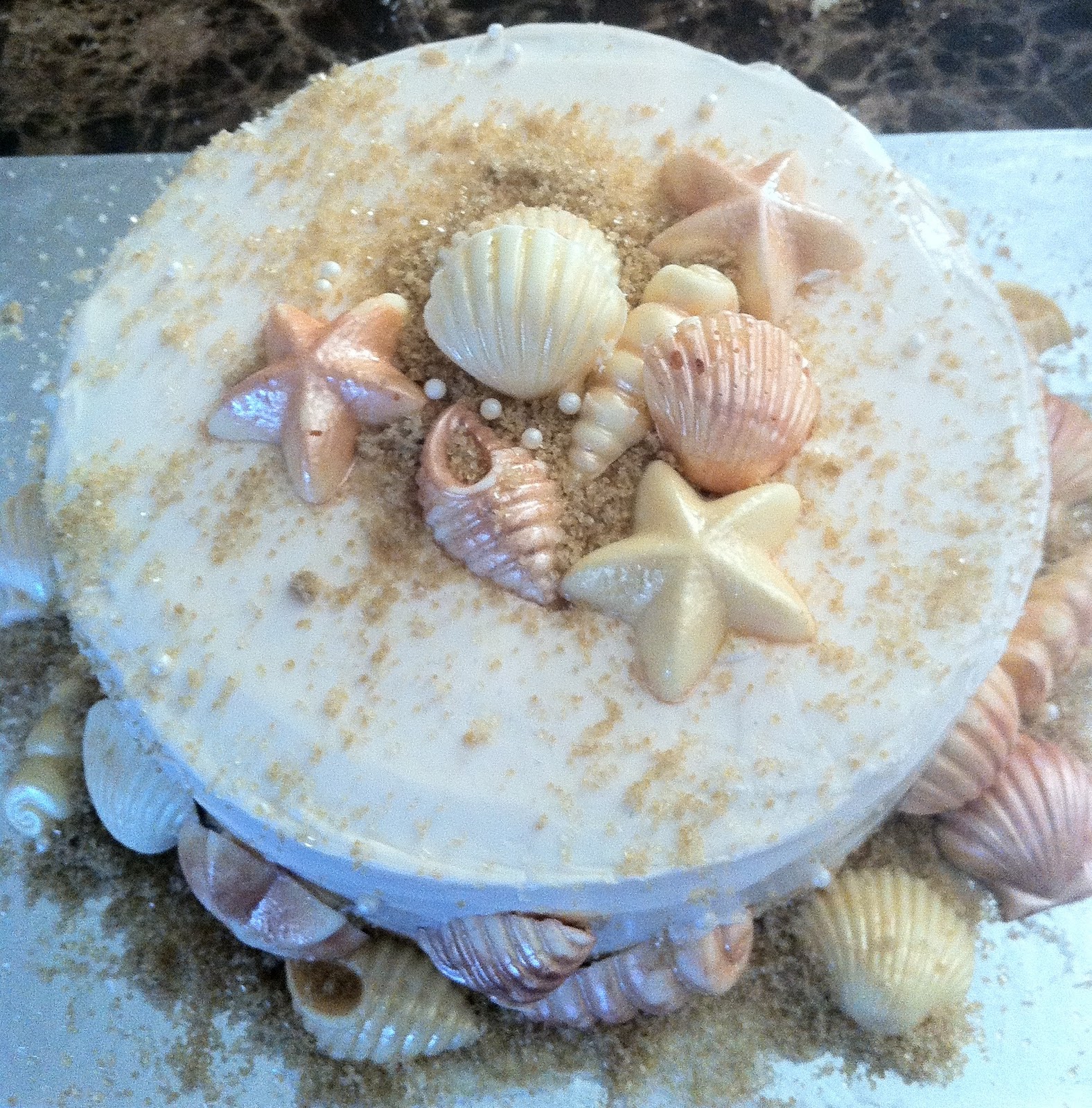 Edible Seashell Cake Decorations