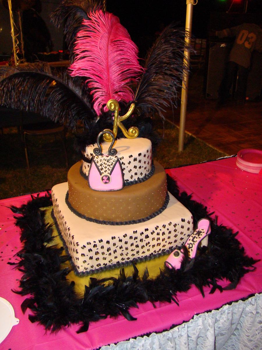 Feather Birthday Cake