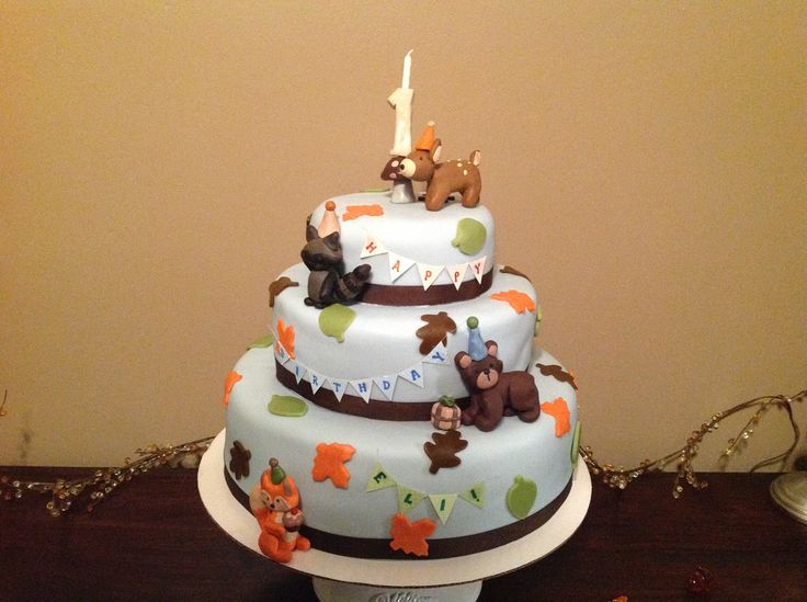 Forest Friends Birthday Cake