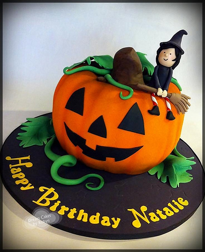 Halloween Pumpkin Birthday Cake