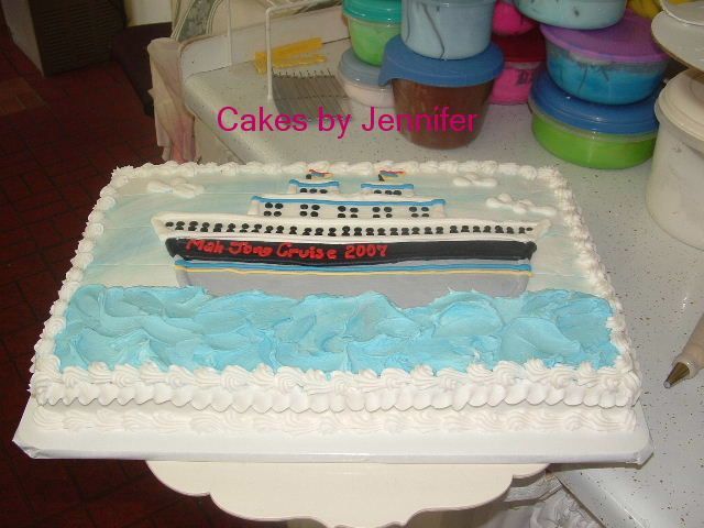 10 Photos of Cruise Ship Birthday Cakes Beach Theme Cake Designs For Sheet