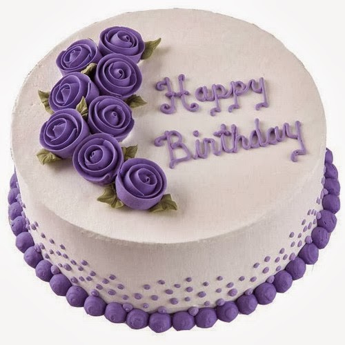 12 Photos of Birthday Cakes Purple And Pink Rose