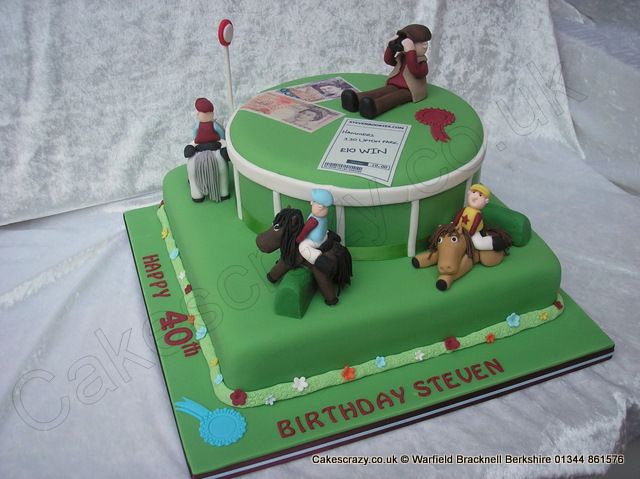 Horse Racing Theme Cake