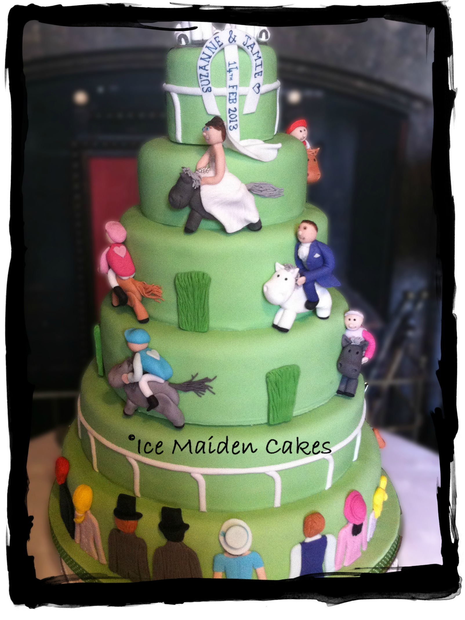 Horse Racing Themed Birthday Cake