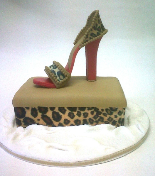 Leopard Print Shoe Cake