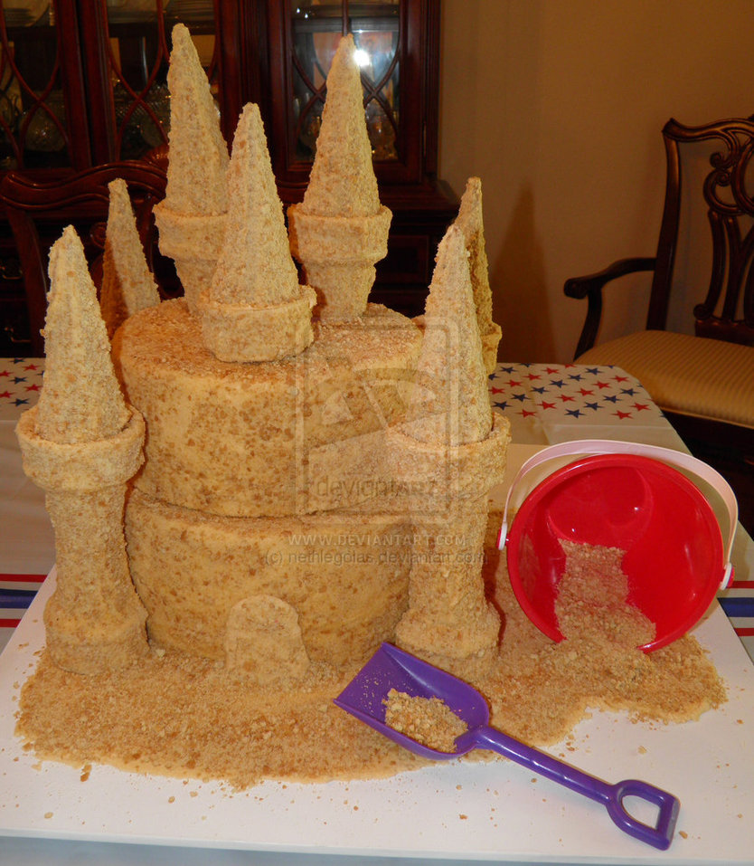 Make a Sand Castle Birthday Cake