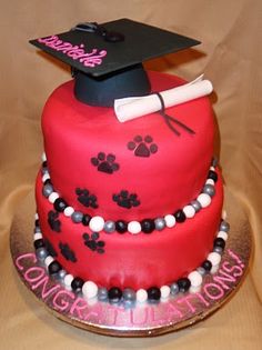 Maroon Graduation Cake Ideas