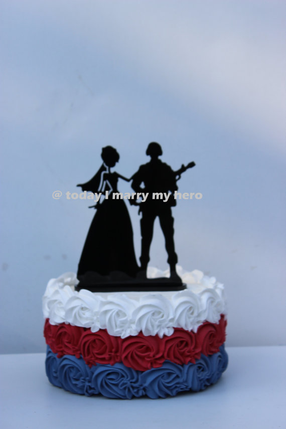 Military Army Wedding Cake Toppers