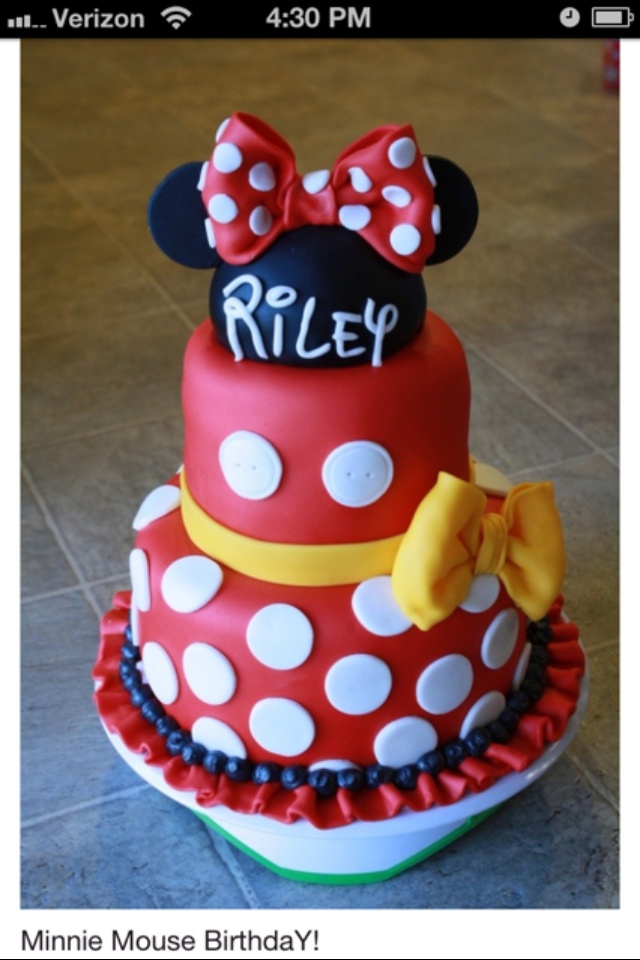 Minnie Mouse Birthday Party Cake