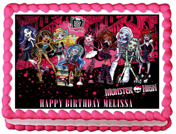 Monster High Edible Cake Toppers