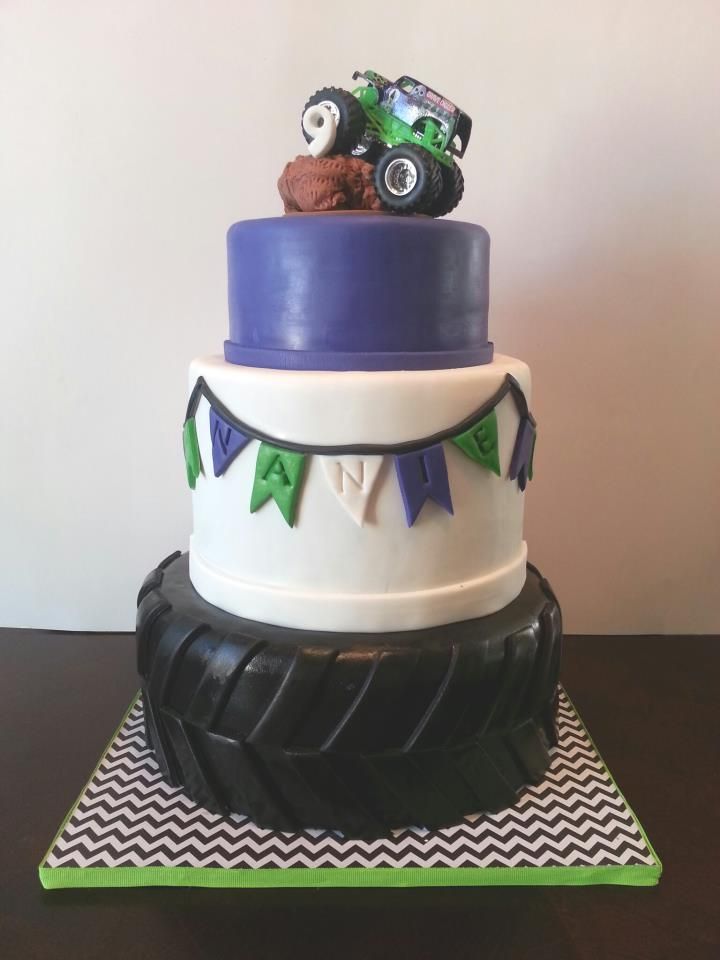 Monster Truck Birthday Cake