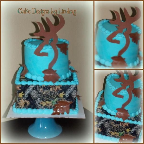 Mossy Oak Camo Baby Shower Cake