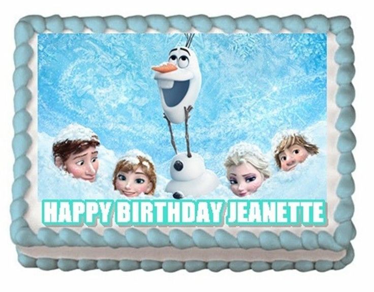 Movie Frozen Sheet Cake