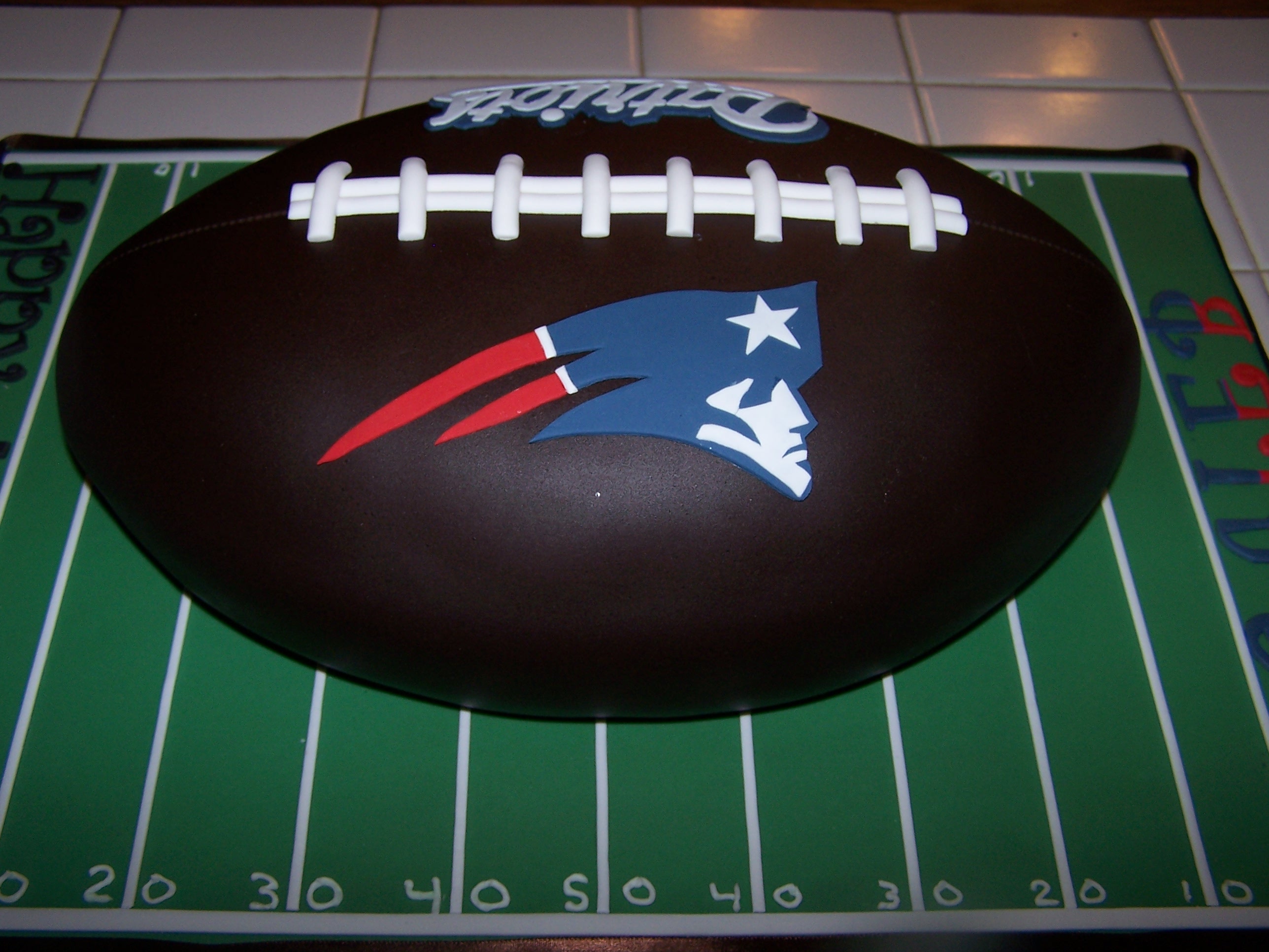 New England Patriots Birthday Cake