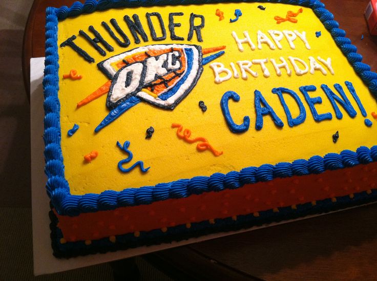 OKC Thunder Birthday Cake