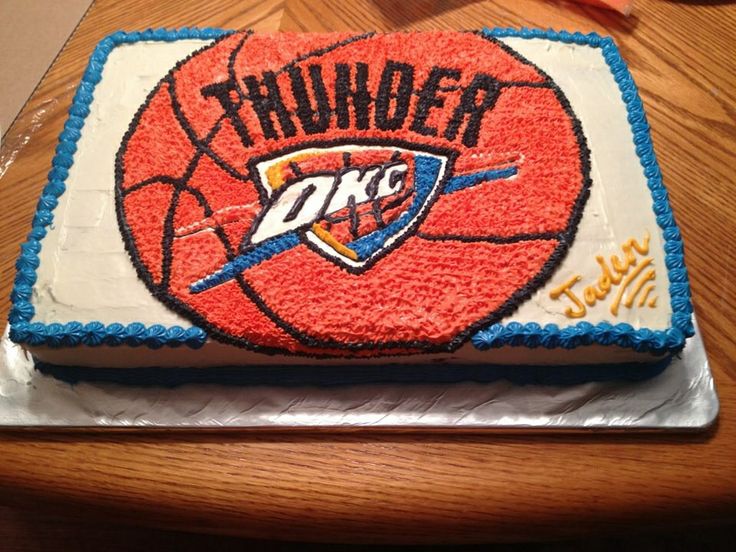 OKC Thunder Birthday Cake