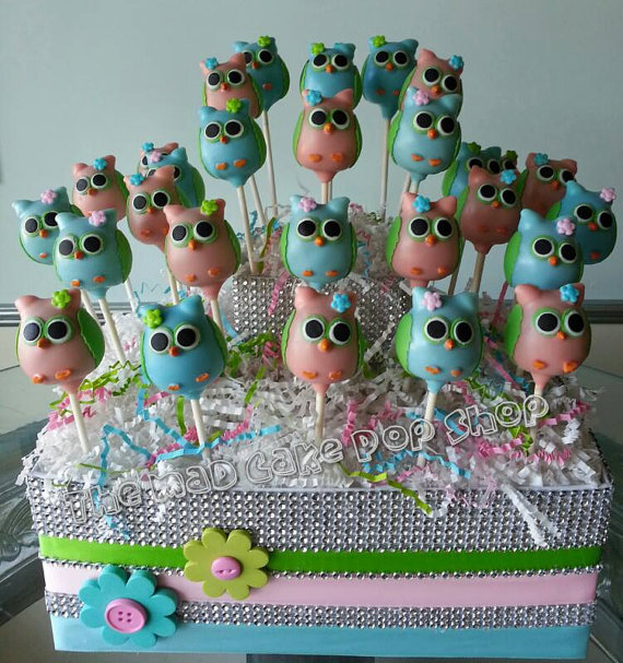 Owl Baby Shower Cake