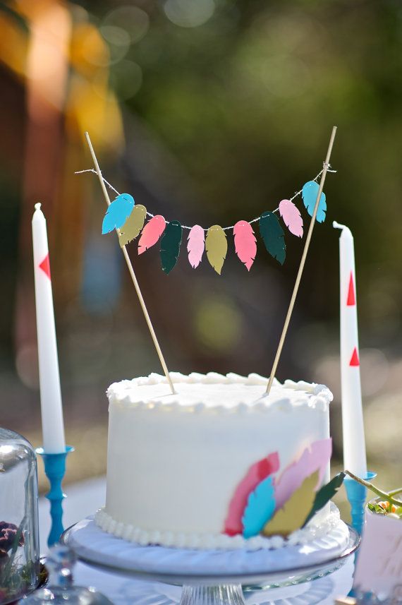 Paper Feather Cake Topper