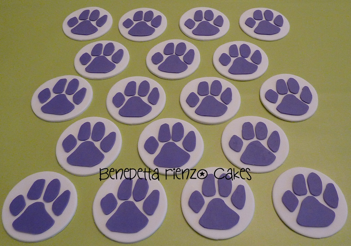 Paw Print Cupcake Toppers