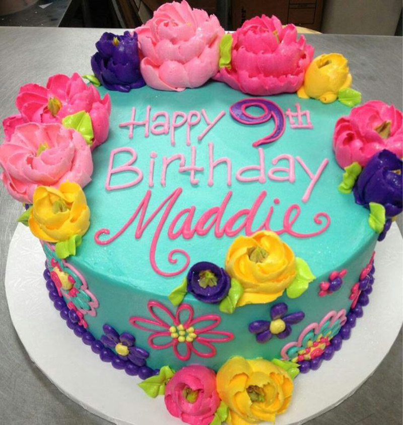 Pictures of Birthday Cakes with Flowers