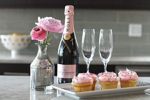 Pink and Champagne Cupcakes