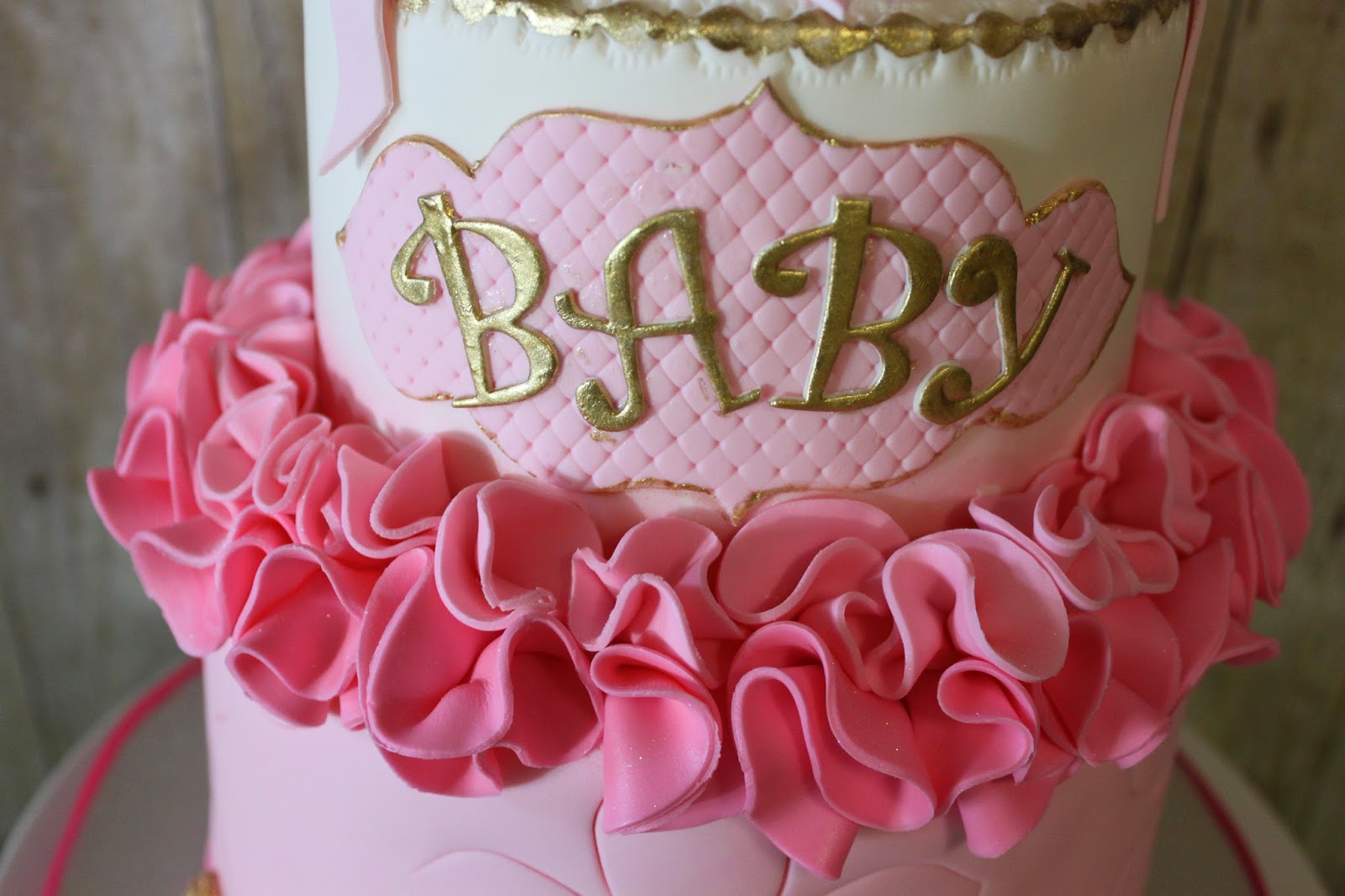 Pink Ballerina Baby Shower Cake