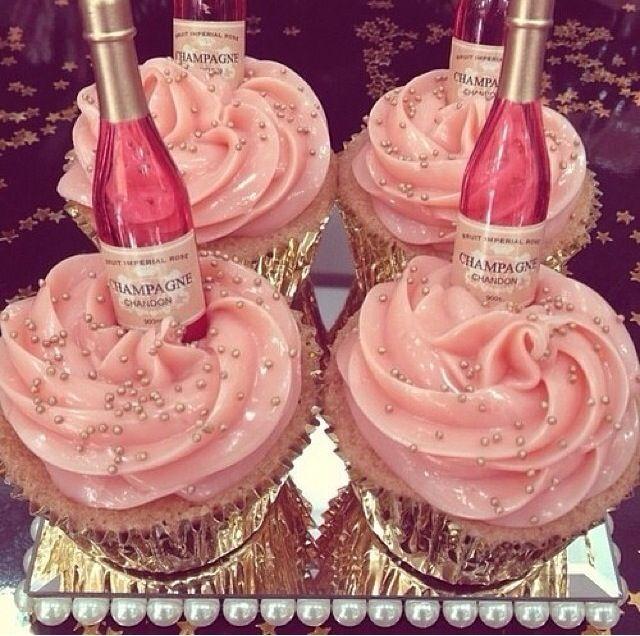 Pink Champagne Cupcakes