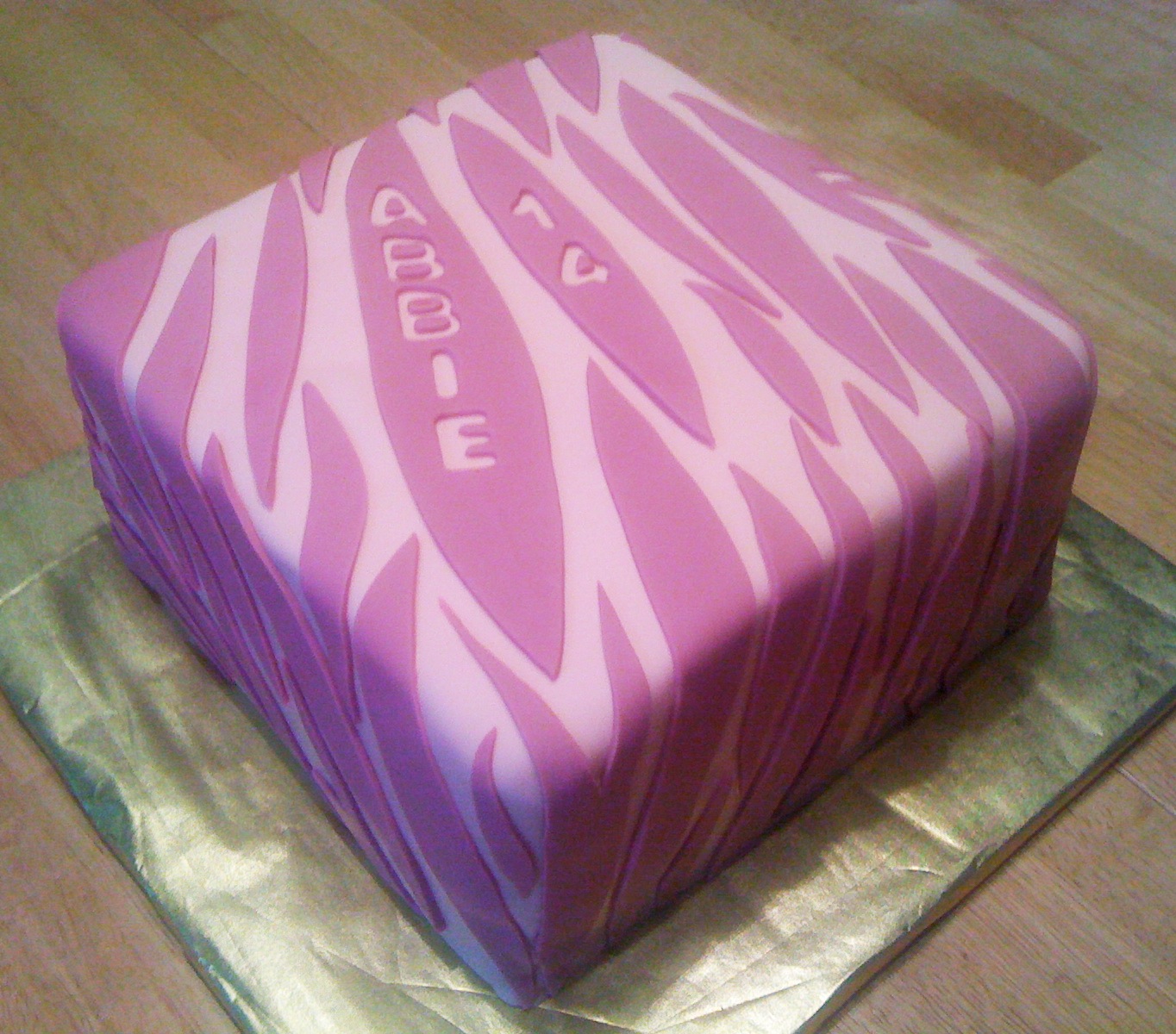 Pink Zebra Birthday Cake